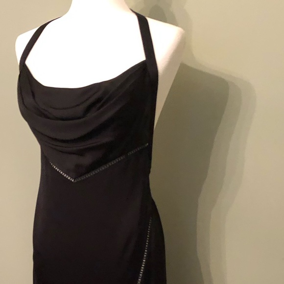 Versace Dress RARE Evening Gown Vintage Black Silk Halter Gianni Versace - Picture 2 of 13
